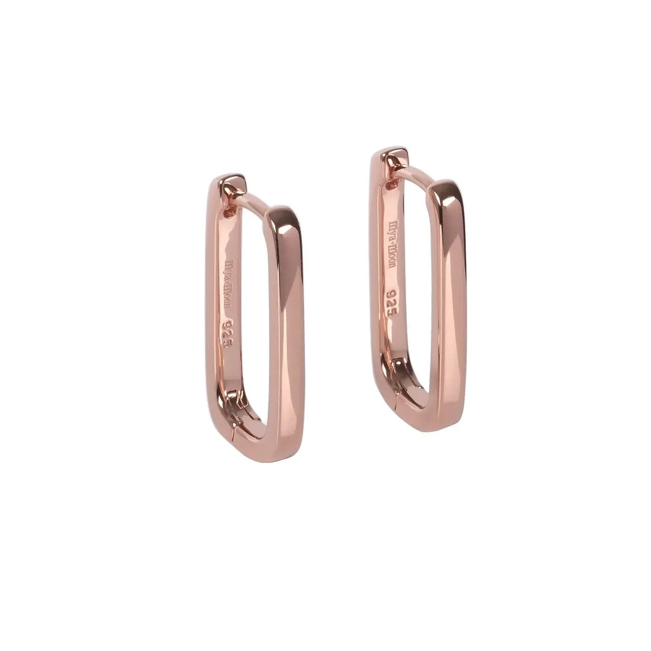 Créoles myamoon modèle Metropolitan or rose et argent, vue alternative