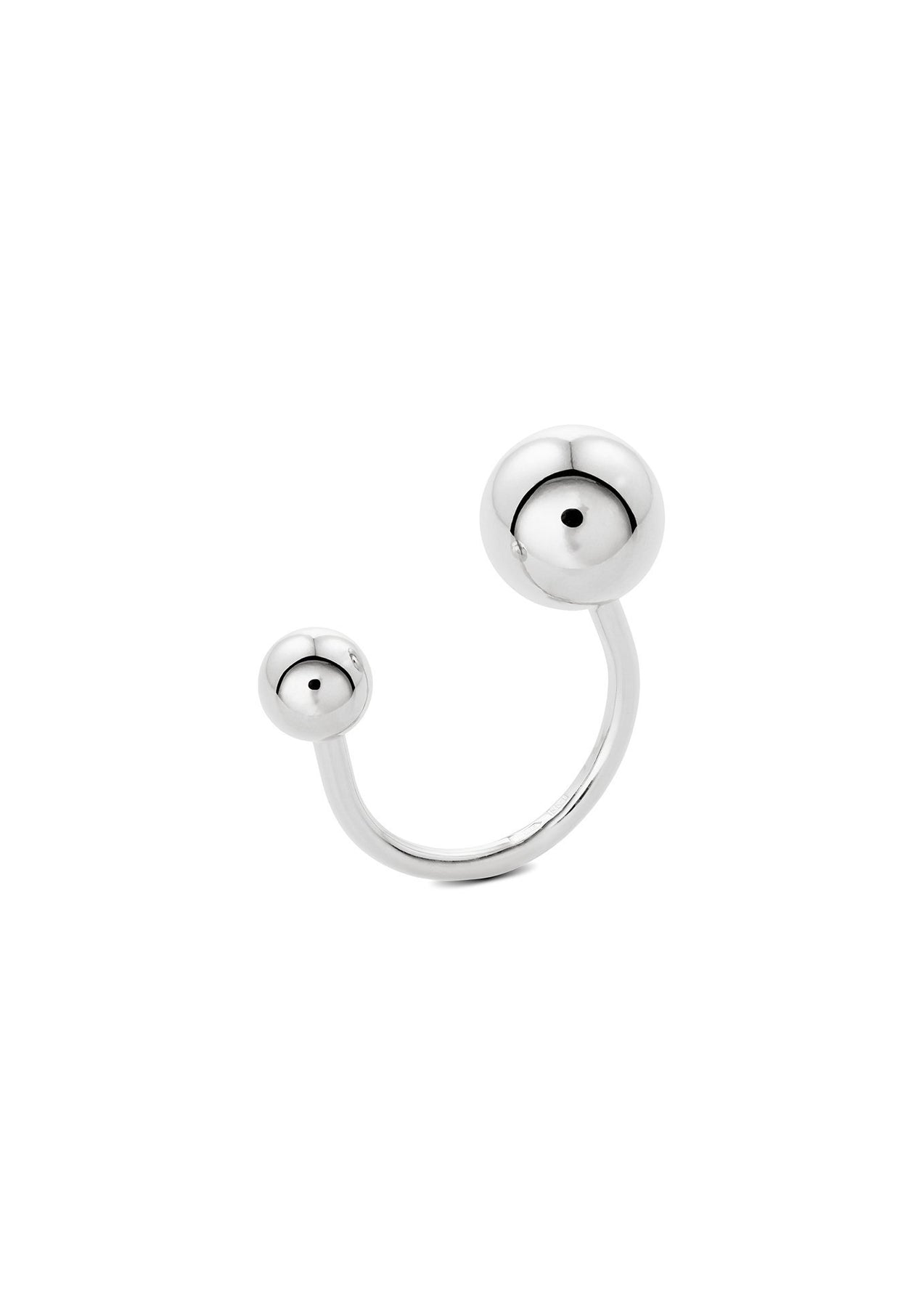 Bague Big Bomb multi-tailles NO MORE en argent sterling, vue alternative finale
