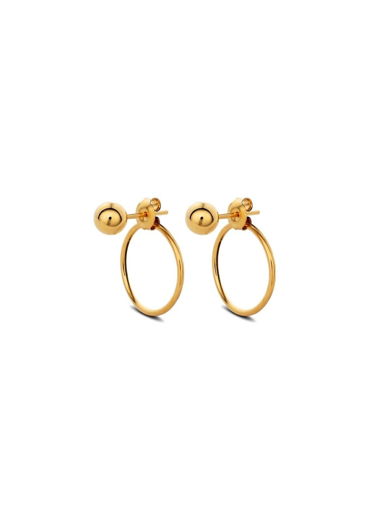 Boucles d'oreilles Chord NO MORE en or, vue alternative
