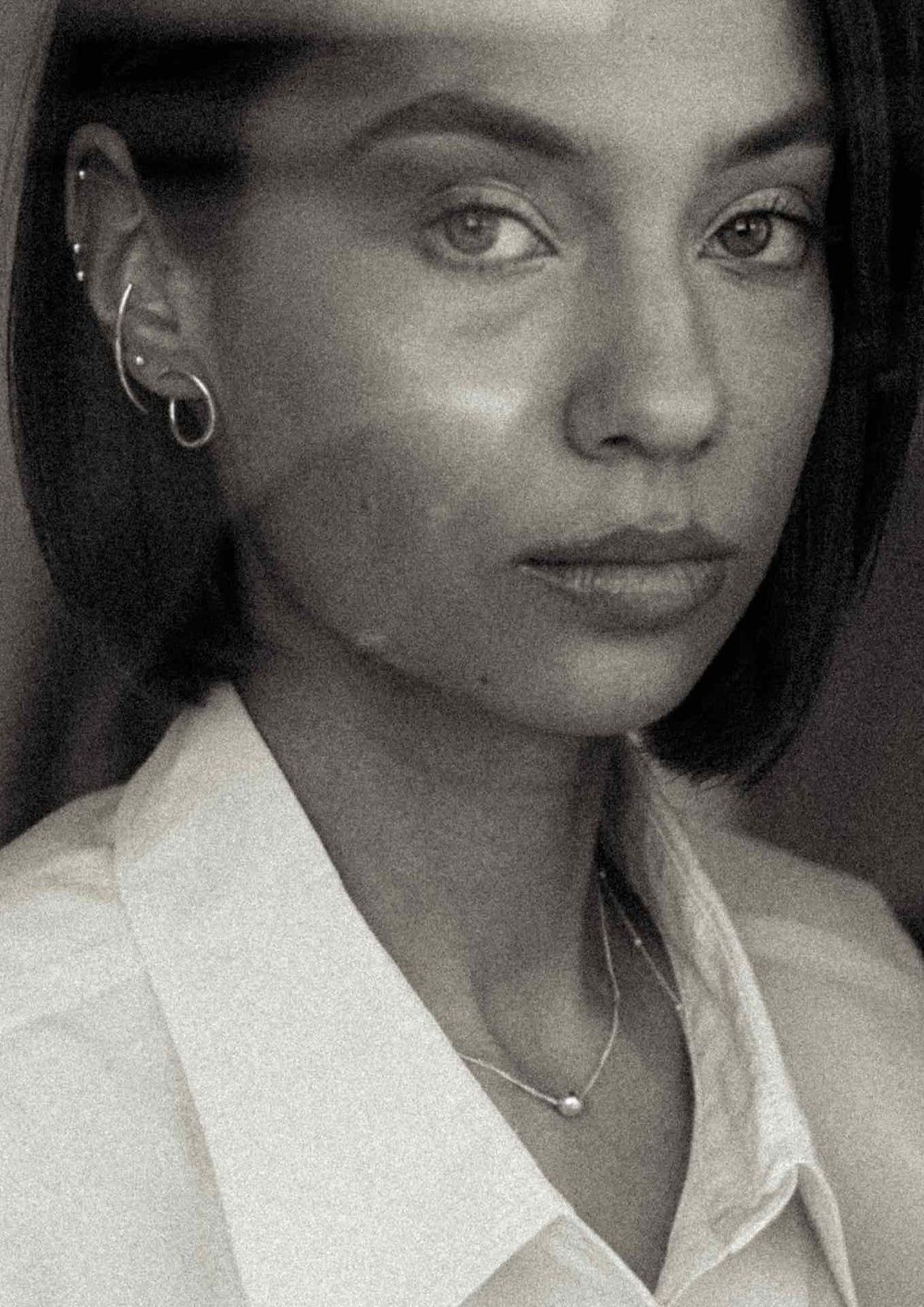 Boucles d'oreilles Radius NO MORE en argent sterling, vue alternative