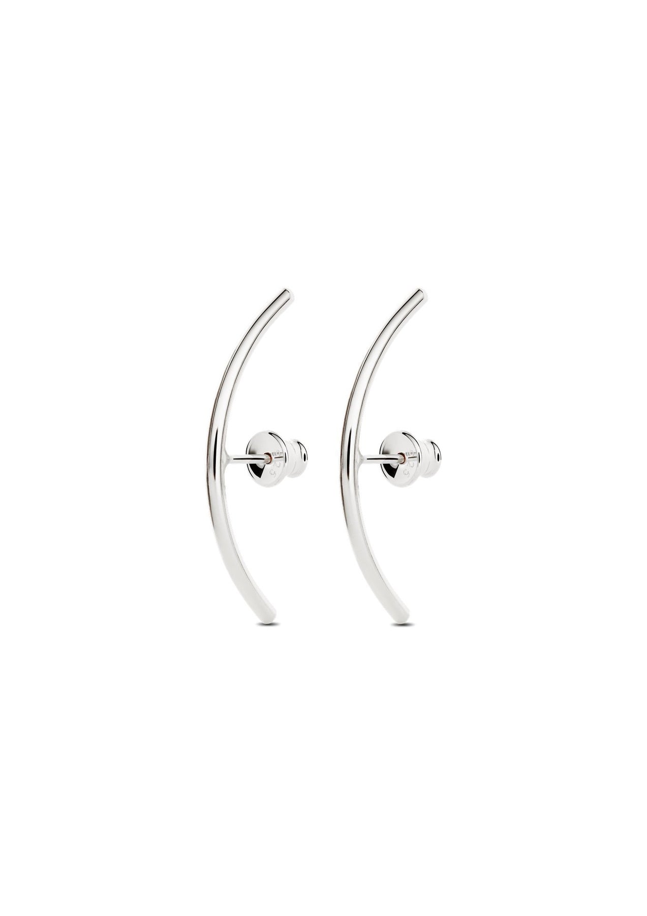 Boucles d'oreilles Radius NO MORE en argent sterling, vue alternative finale