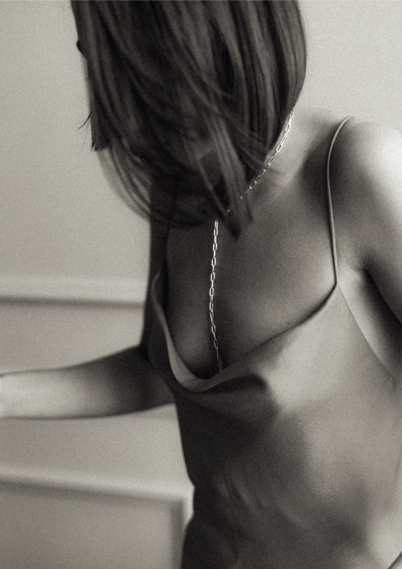 Collier Y Paper Clip NO MORE en argent, vue alternative produit