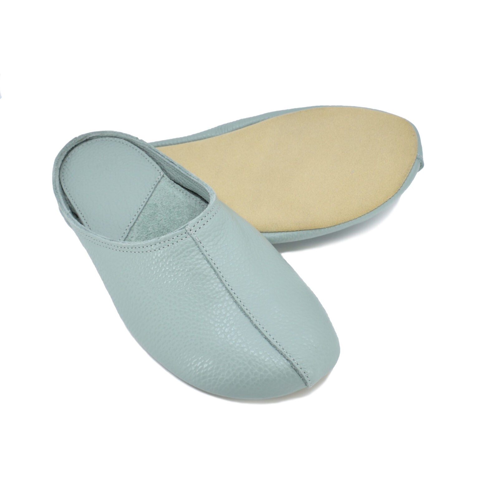 Chaussons Sulbi en feutre menthe, vue produit