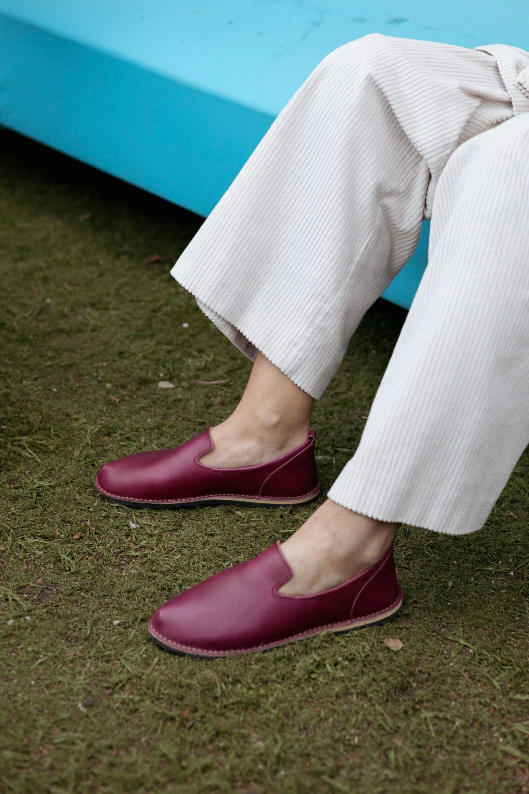 Chaussures TOKU London en cuir fuchsia classique, vue verticale