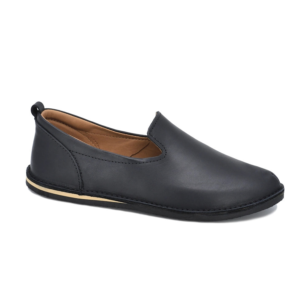 Chaussures TOKU London en cuir noir classique, vue produit carrée