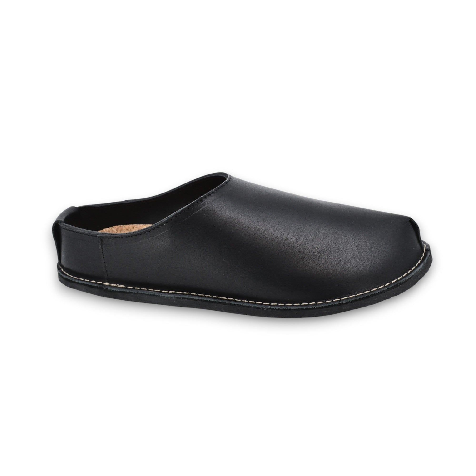 Slip-on TOKU Tokyo unisexes en cuir noir, vue finale