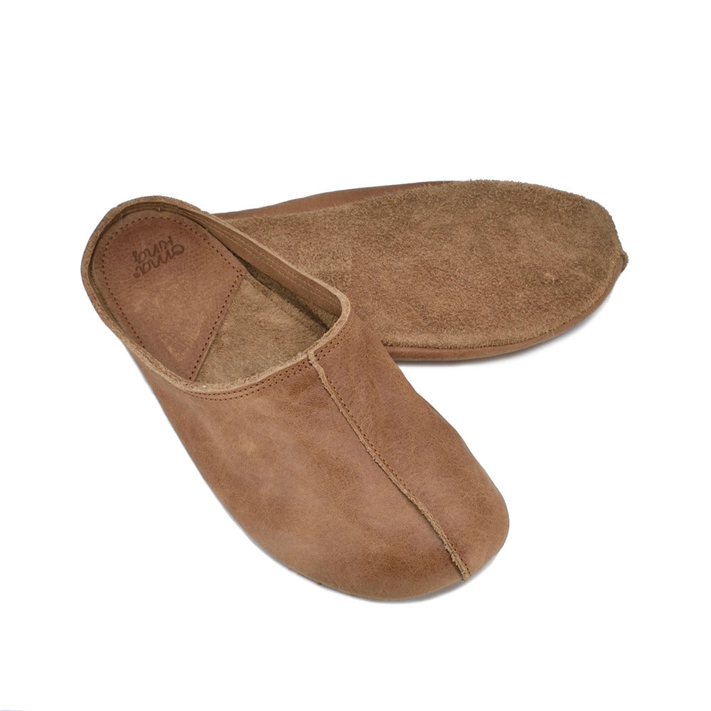 Chaussons unisexes Sulbi en matières recyclées coloris brun, vue alternative