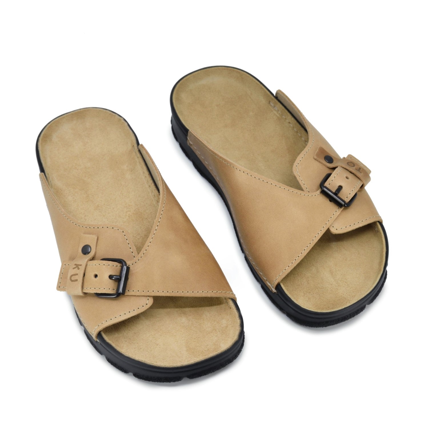 Sandales TOKU Rome en cuir beige, vue produit