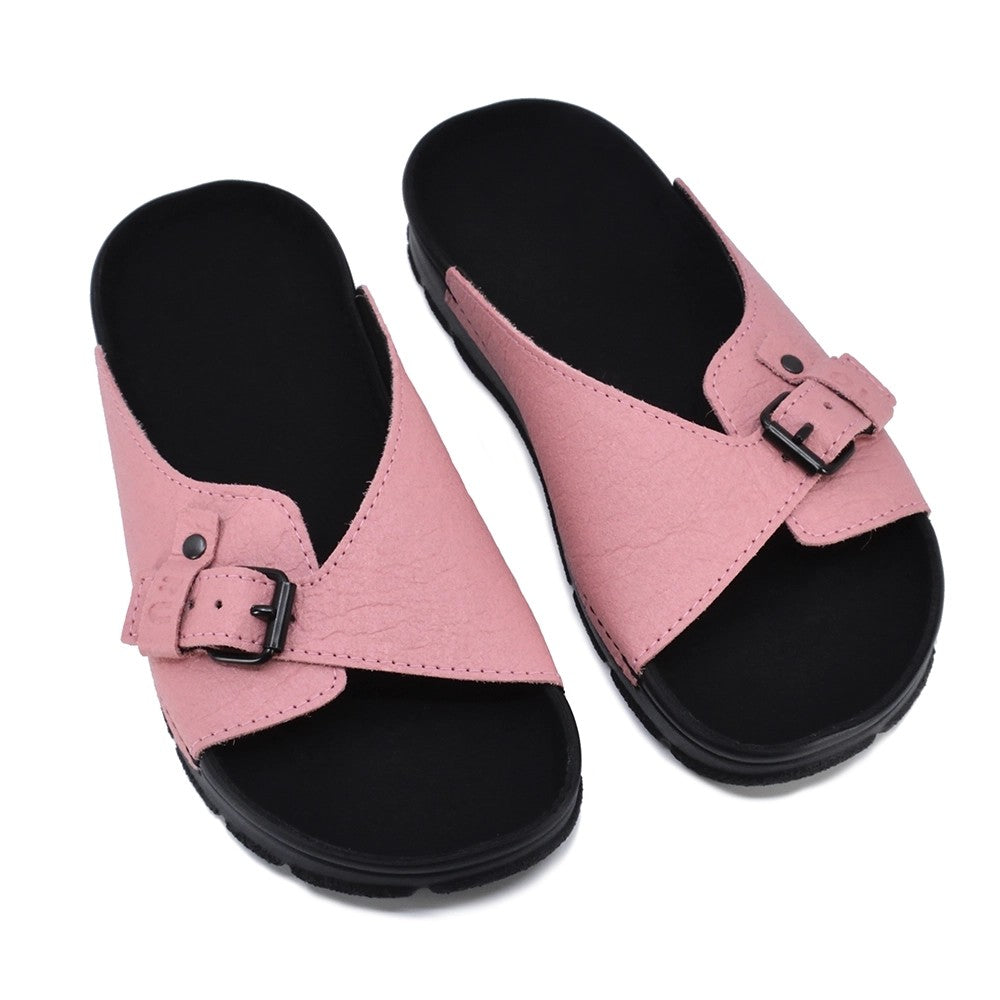 Sandales véganes TOKU Rome en simili cuir rose, vue alternative