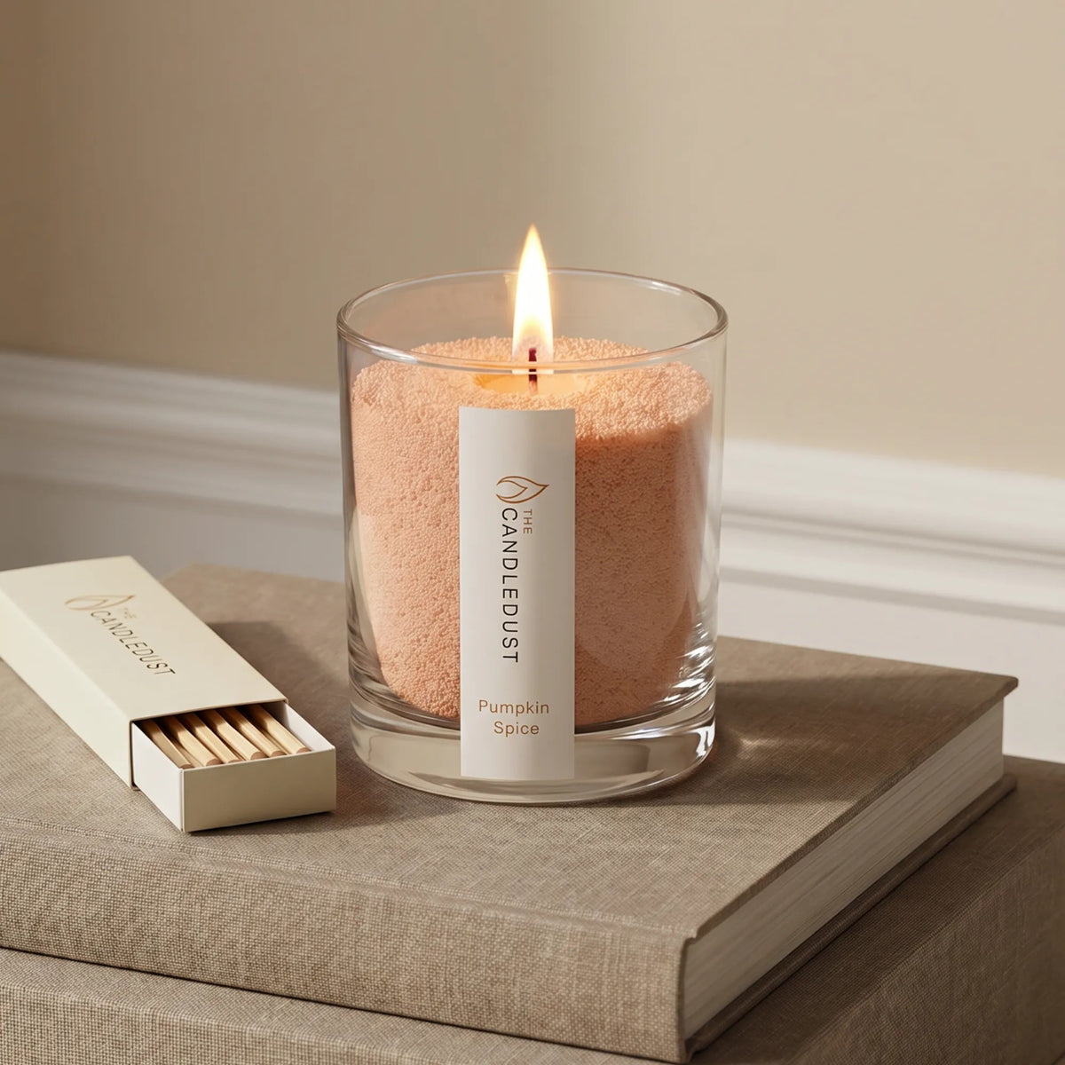 Pumpkin Spice Scented Candle in Glass, 160g