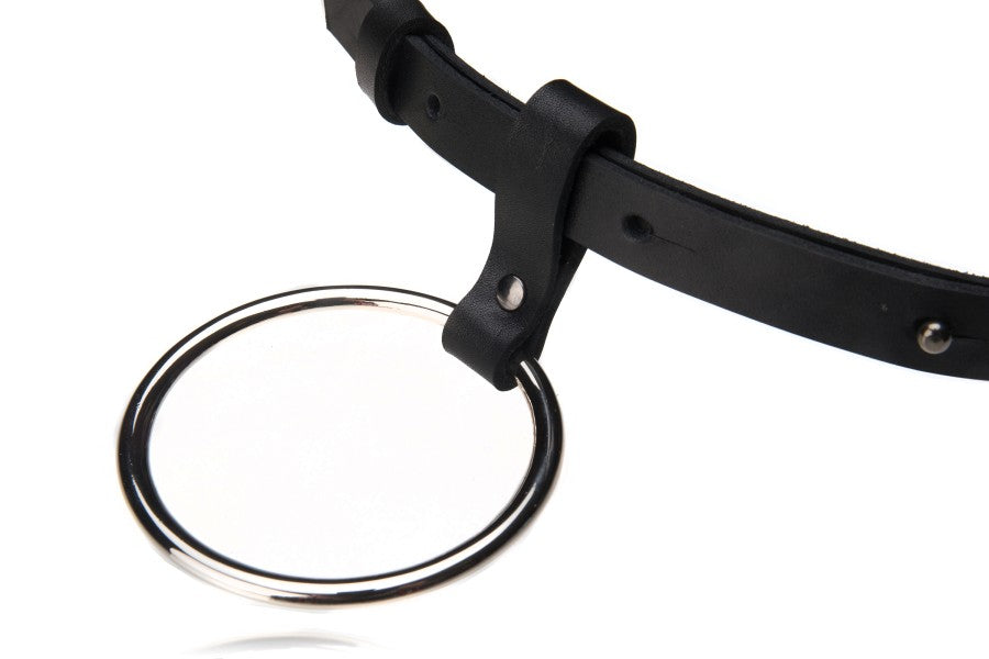 Ceinture O PYKOK en cuir noir, vue produit