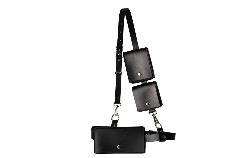 Harnais Kora No3 PYKOK en cuir noir, vue produit