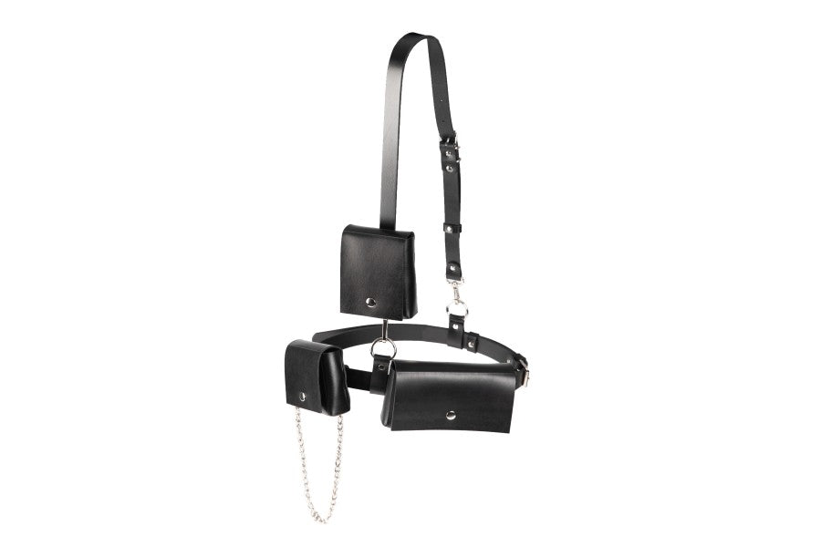 Harnais Kora No3 PYKOK en cuir noir, vue alternative carrée