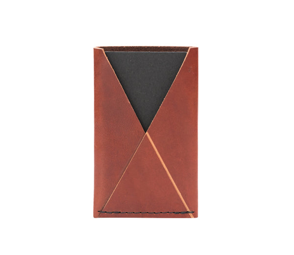 Porte-cartes fin en cuir, vue éditoriale