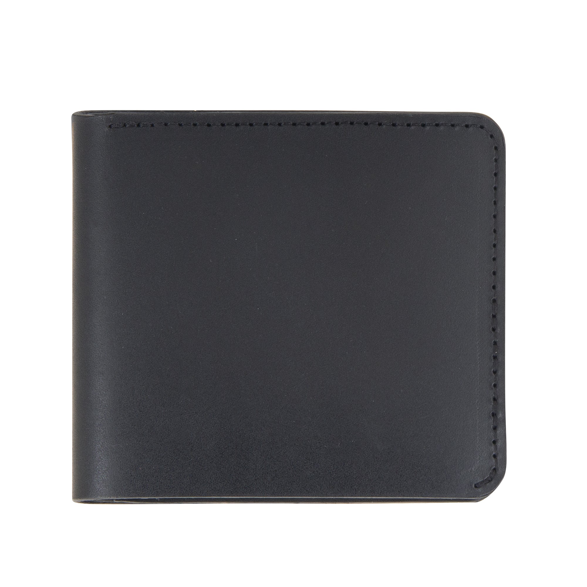 Portefeuille à rabat noir, vue produit