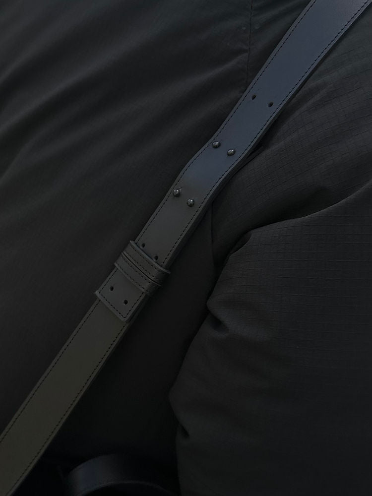 Sac BOX en cuir structuré géométrique RR, vue latérale