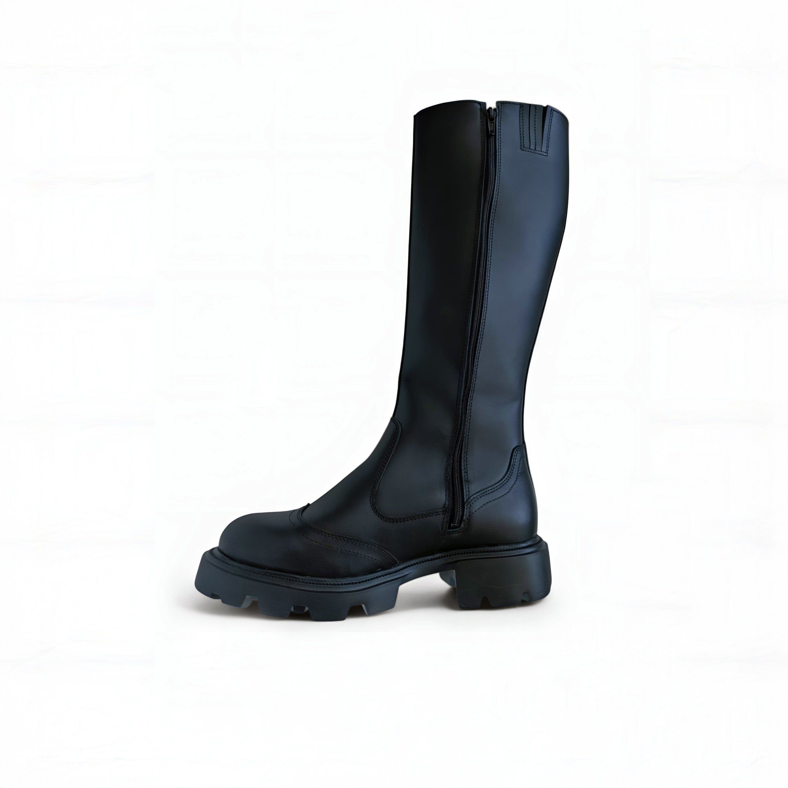Bottines femme hautes en cuir nappa ultra léger, vue de la semelle
