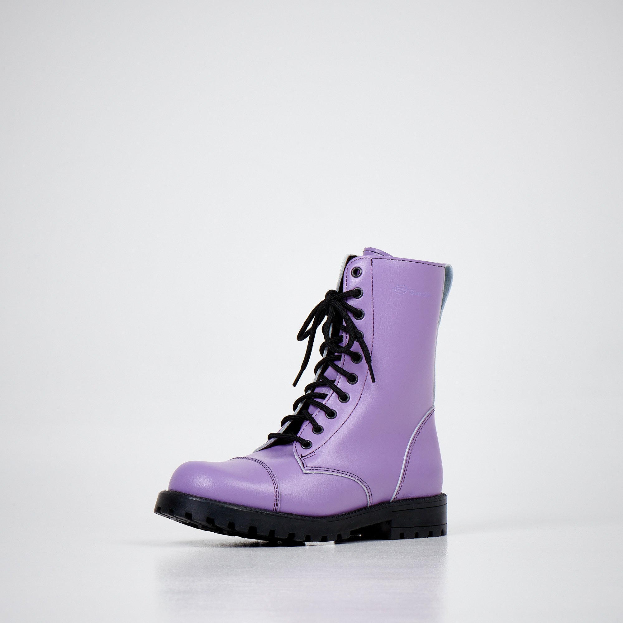 Bottines 511 Purple OmaKing en cuir violet souple, paire vue d'ensemble