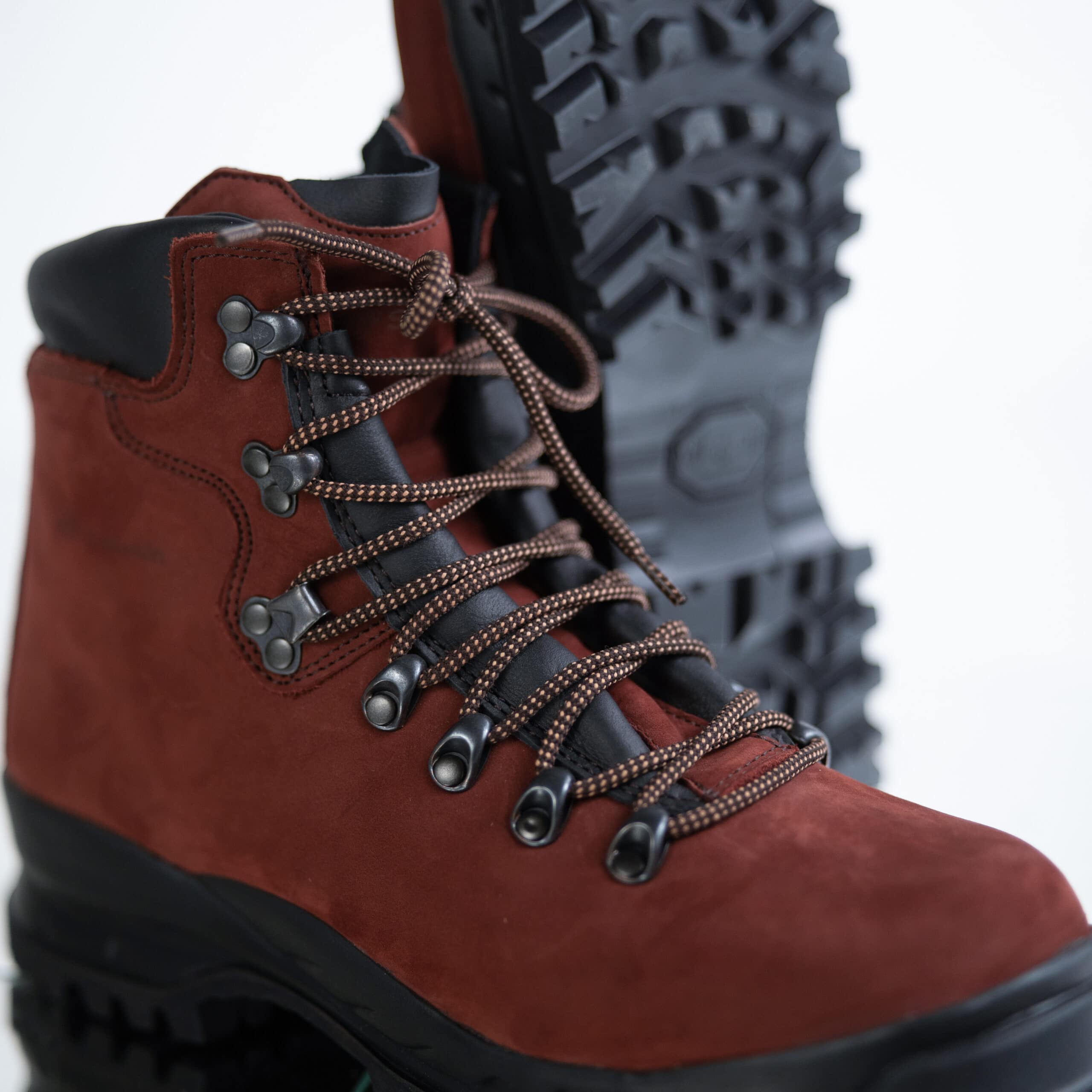 Bottes de randonnée OmaKing 5531 Rosso Aragosta en cuir rouge brique, vue détaillée