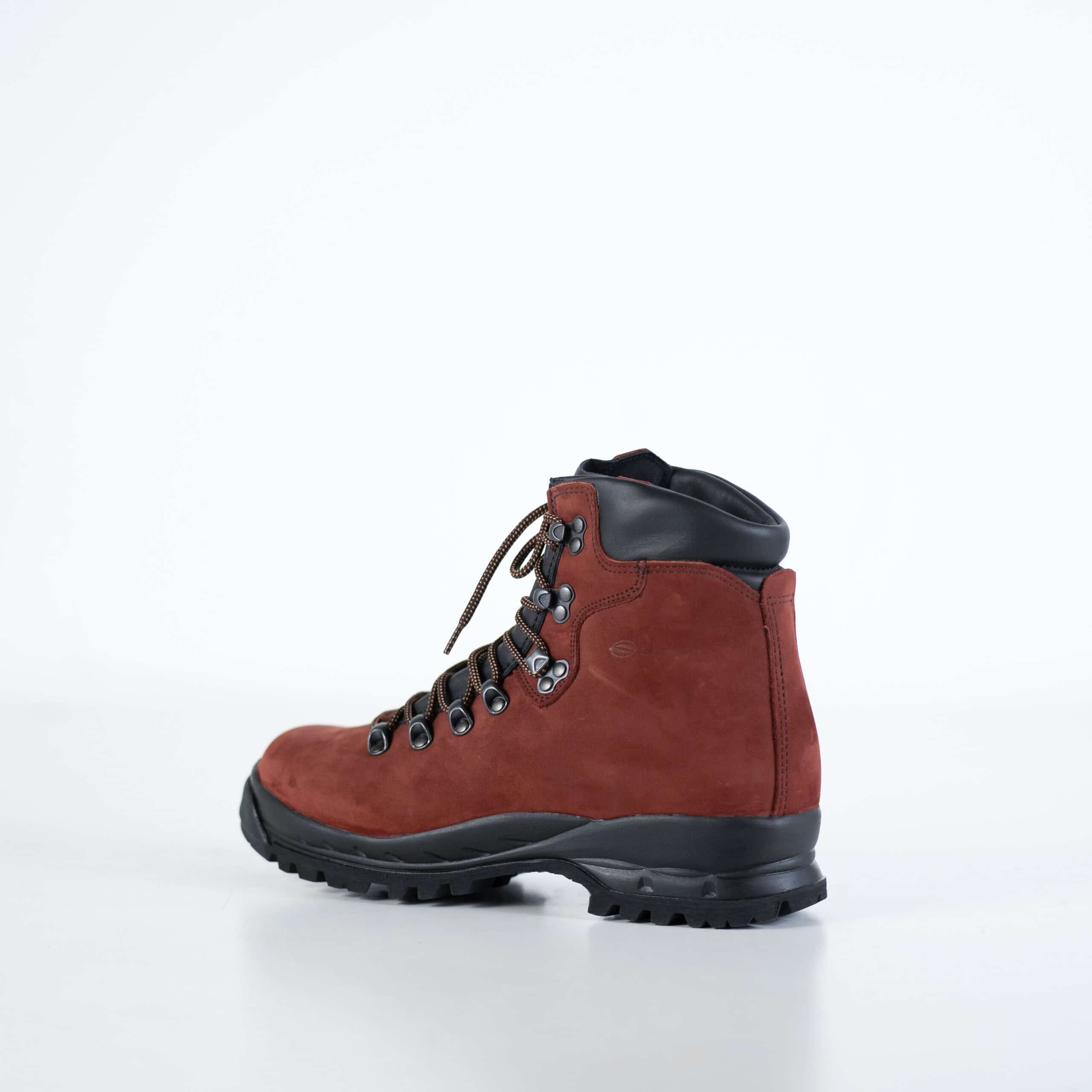 Bottes de randonnée OmaKing 5531 Rosso Aragosta en cuir rouge brique, vue trois quarts