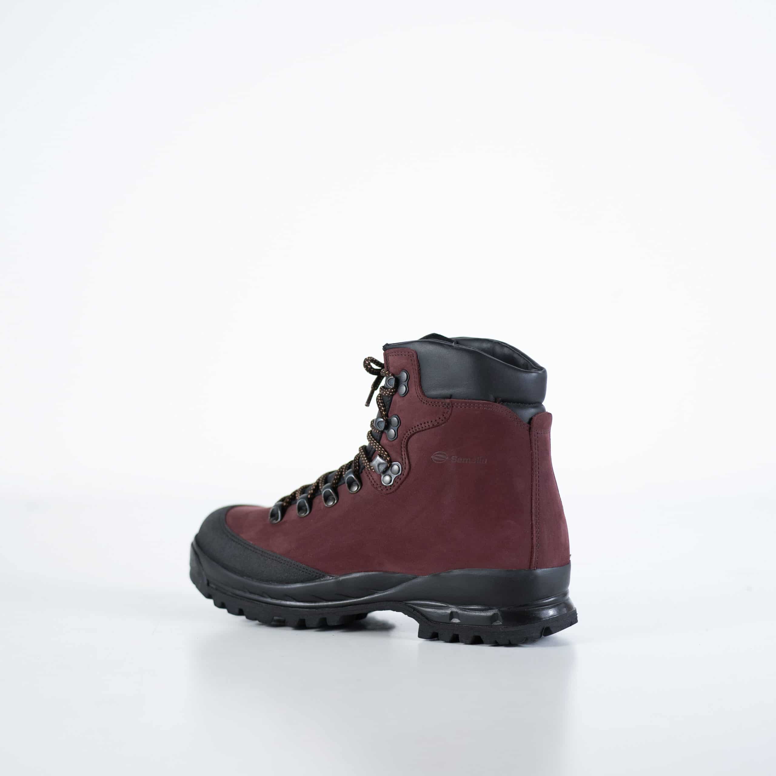 Bottes de randonnée 553P Burgundy OmaKing en cuir robuste bourgogne, vue trois quarts