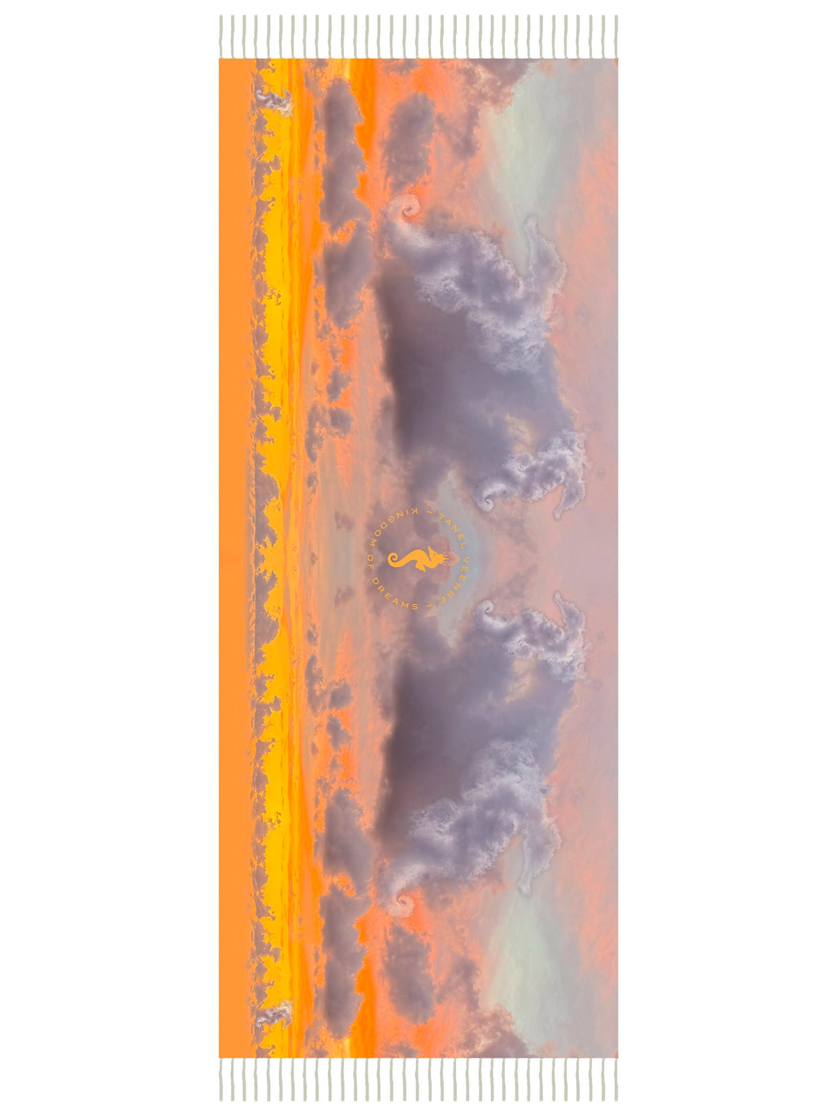 Tæwas Wool–Silk Blend Shawl – Orange and Purple