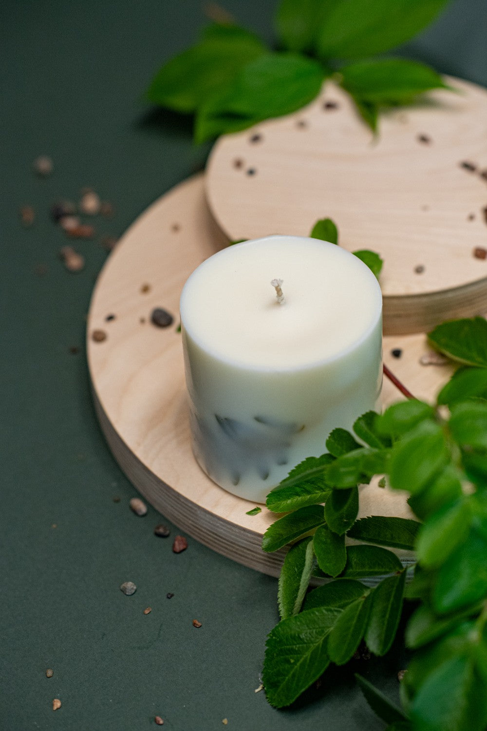 Bougie artisanale en cire de soja parfum citronnelle, vue alternative produit