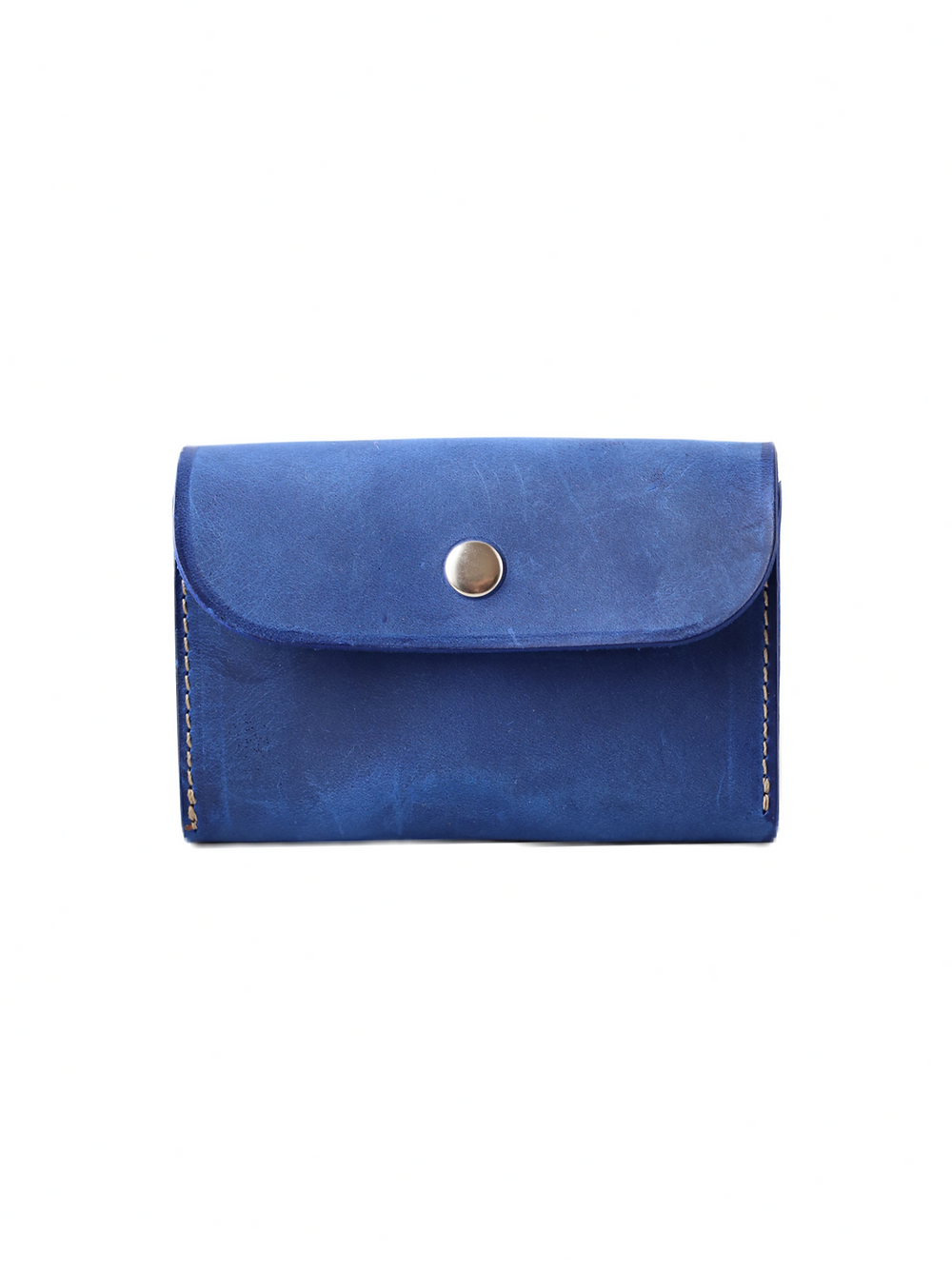Portefeuille FRIDAY TOKS VISOKS en cuir bleu, troisième vue ouverte