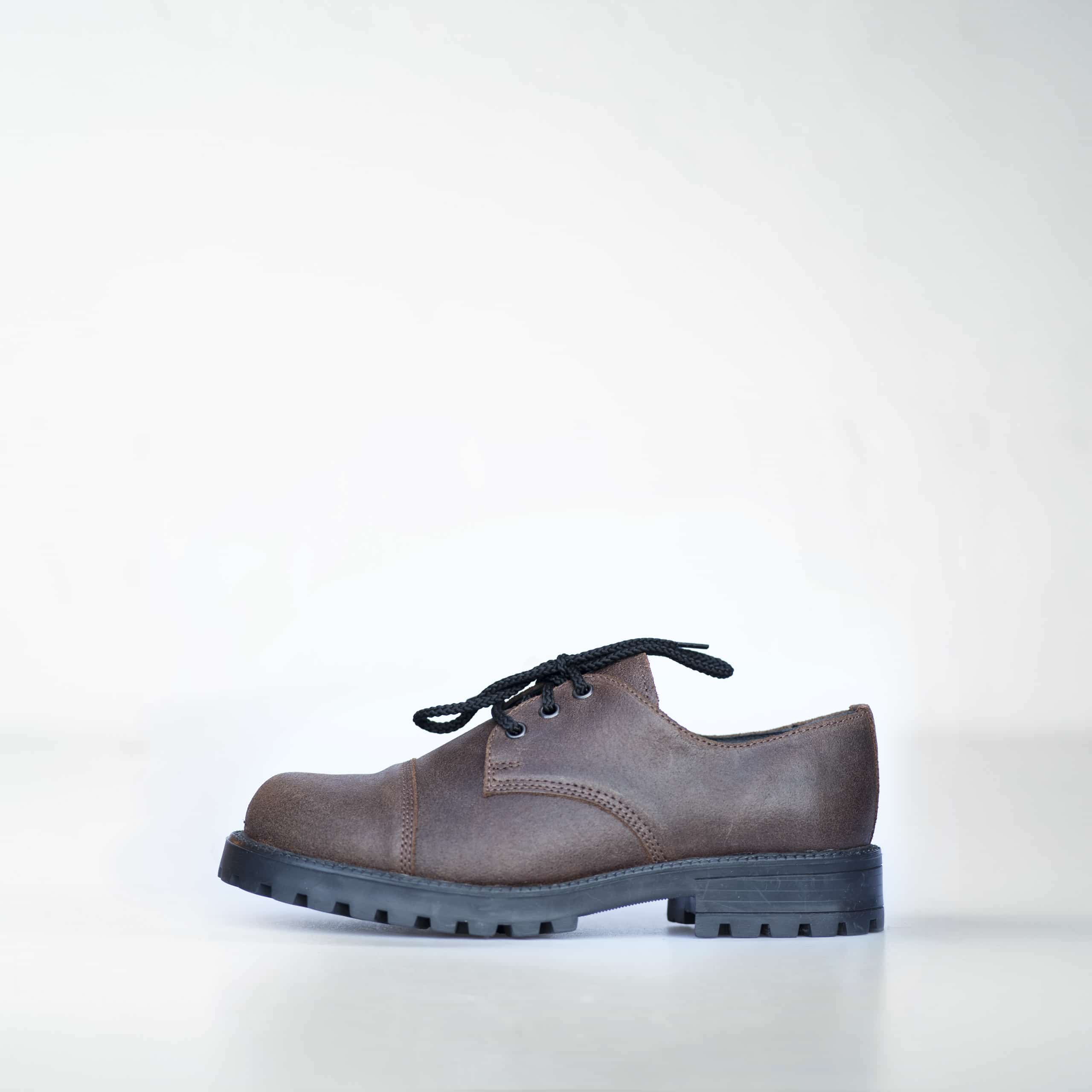 Chaussures OmaKing en cuir marron foncé, vue finale