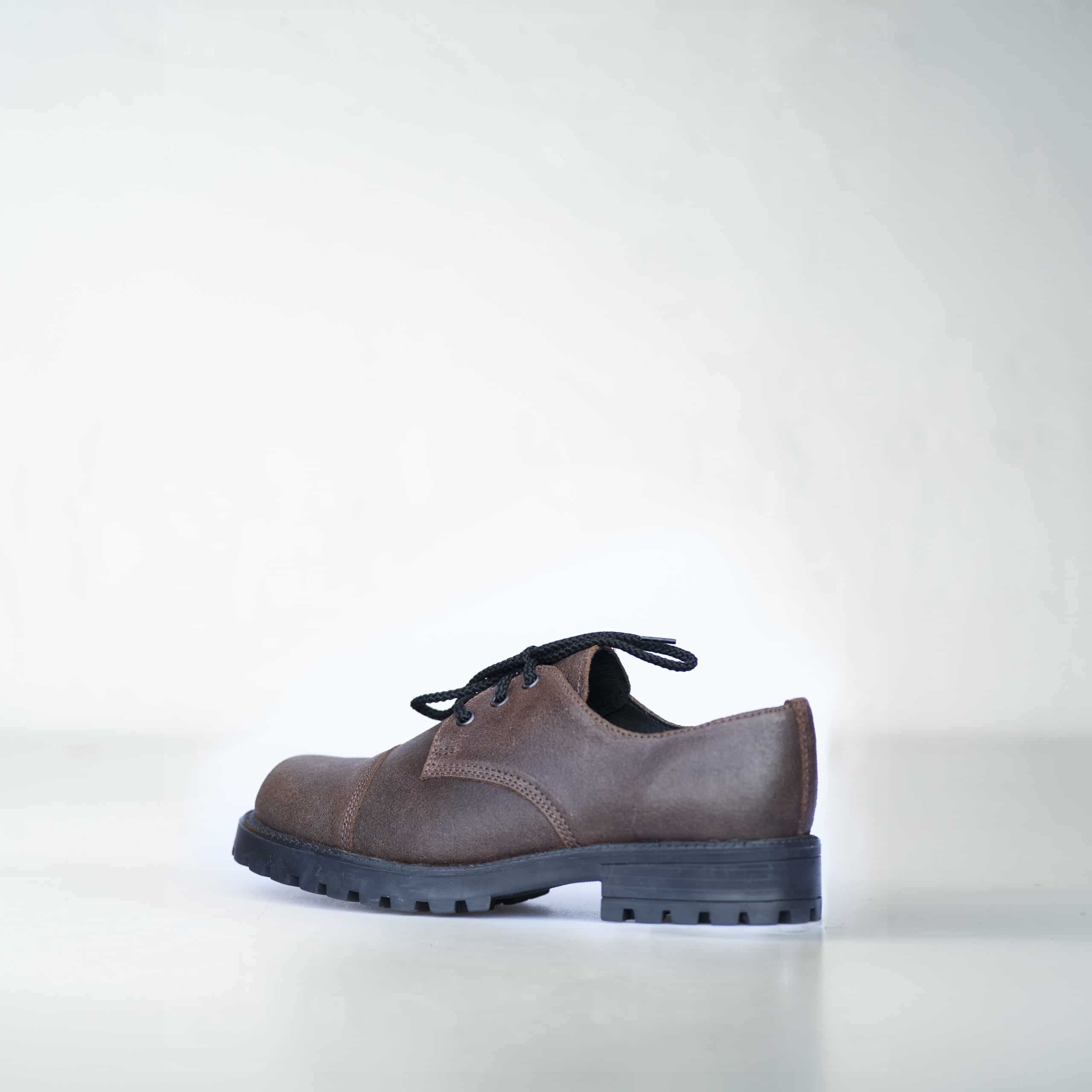 Chaussures OmaKing en cuir marron foncé, vue détaillée