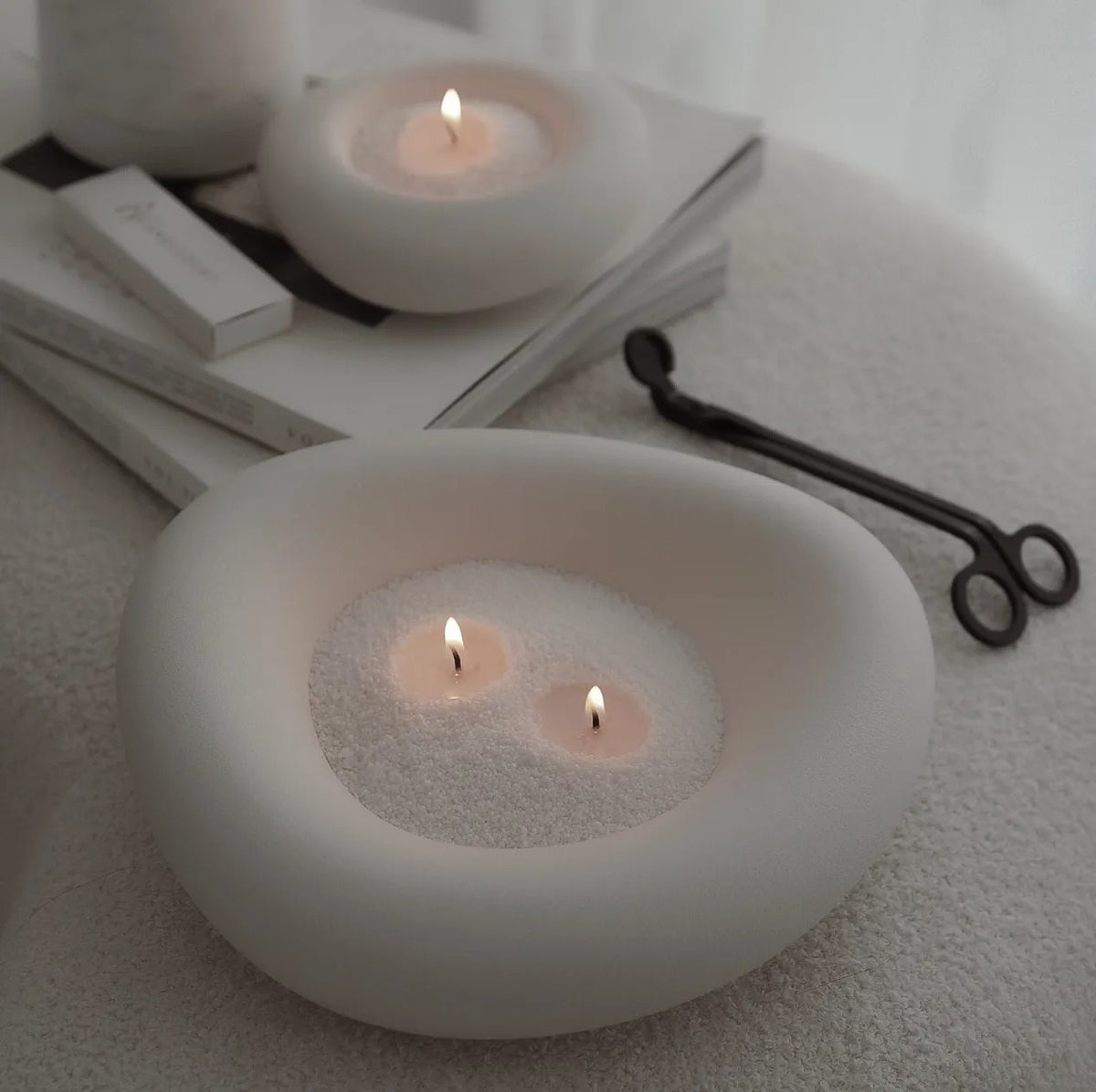 White Unscented Candle Sand Refill, 1kg
