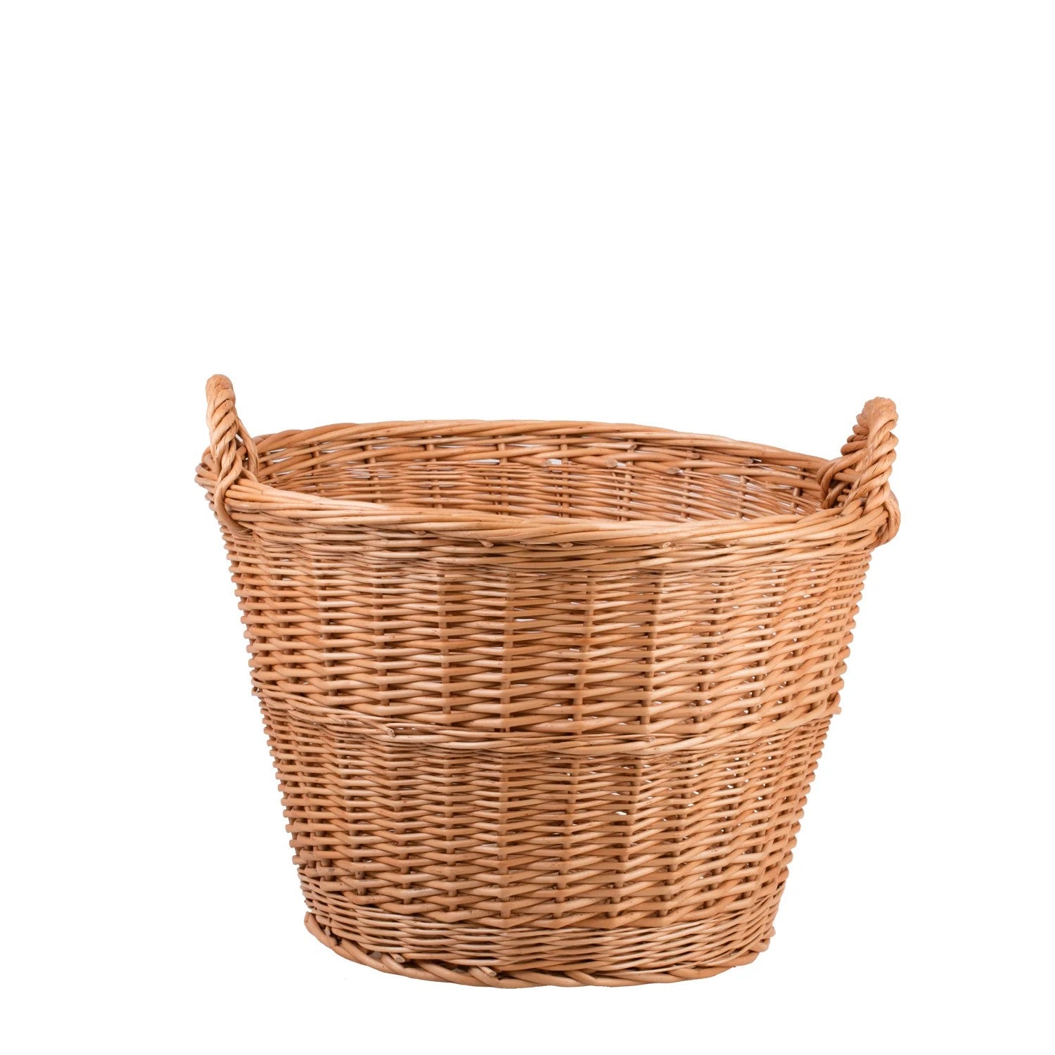 Panier en osier pour jardin et bois de chauffage 45 litres, vue éditoriale alternative
