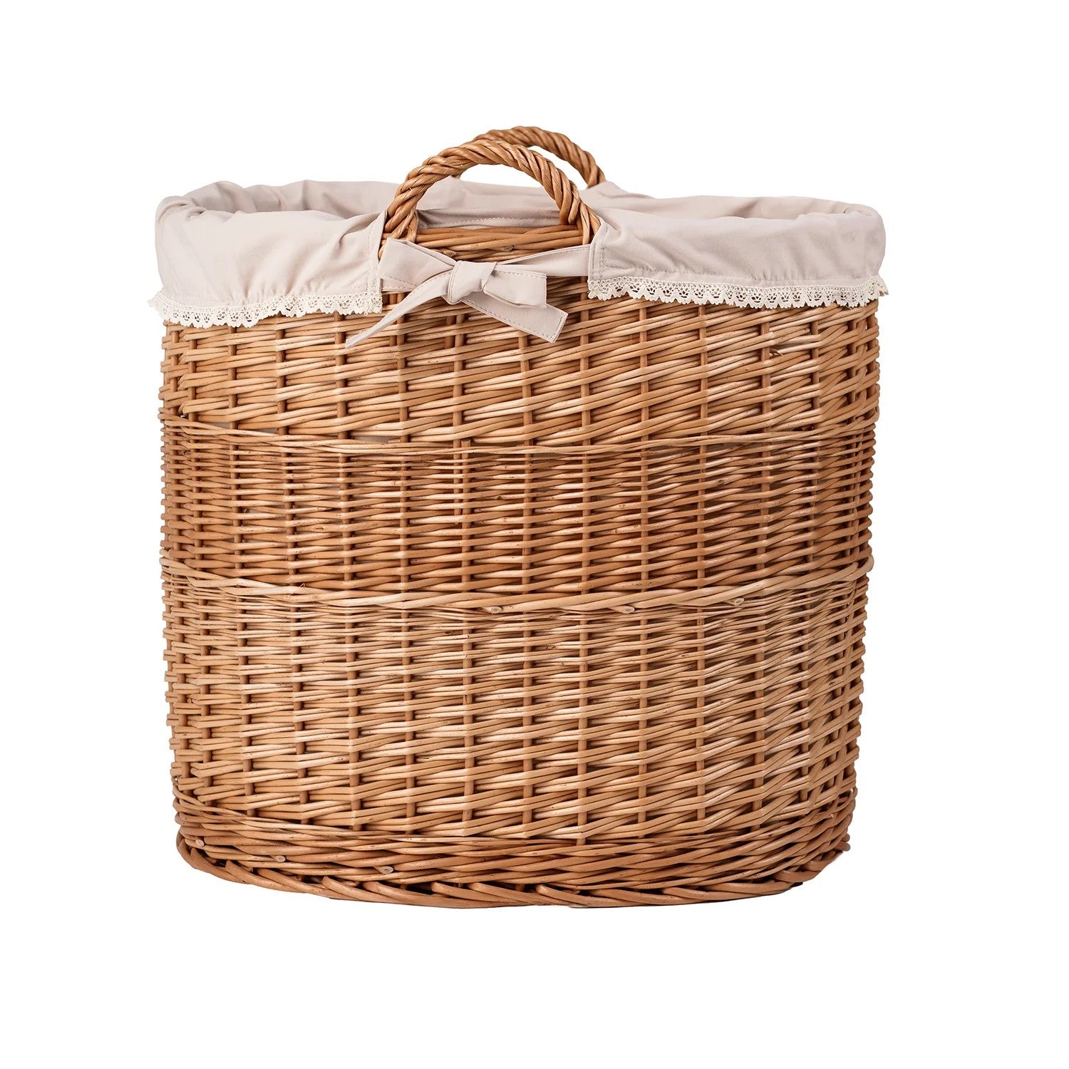 Panier de rangement en osier modèle Celia, vue détaillée