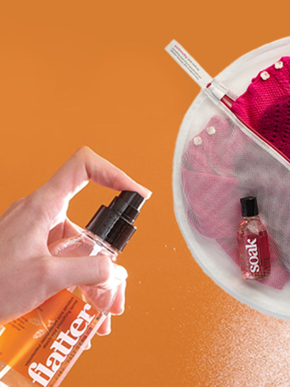 Soak Flatter Yuzu et eco-bag pour laver et entretenir son tricot fait main