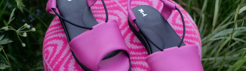 Sandales TOKU Berlin en cuir rose