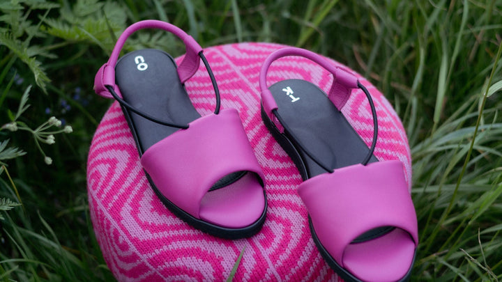 Sandales TOKU Berlin en cuir rose