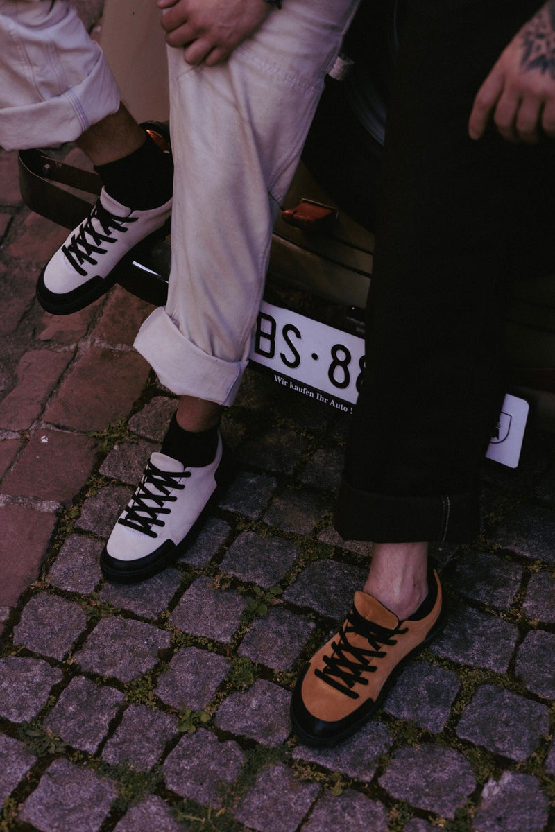 Baskets unisexes en cuir blanc TOKU Portland