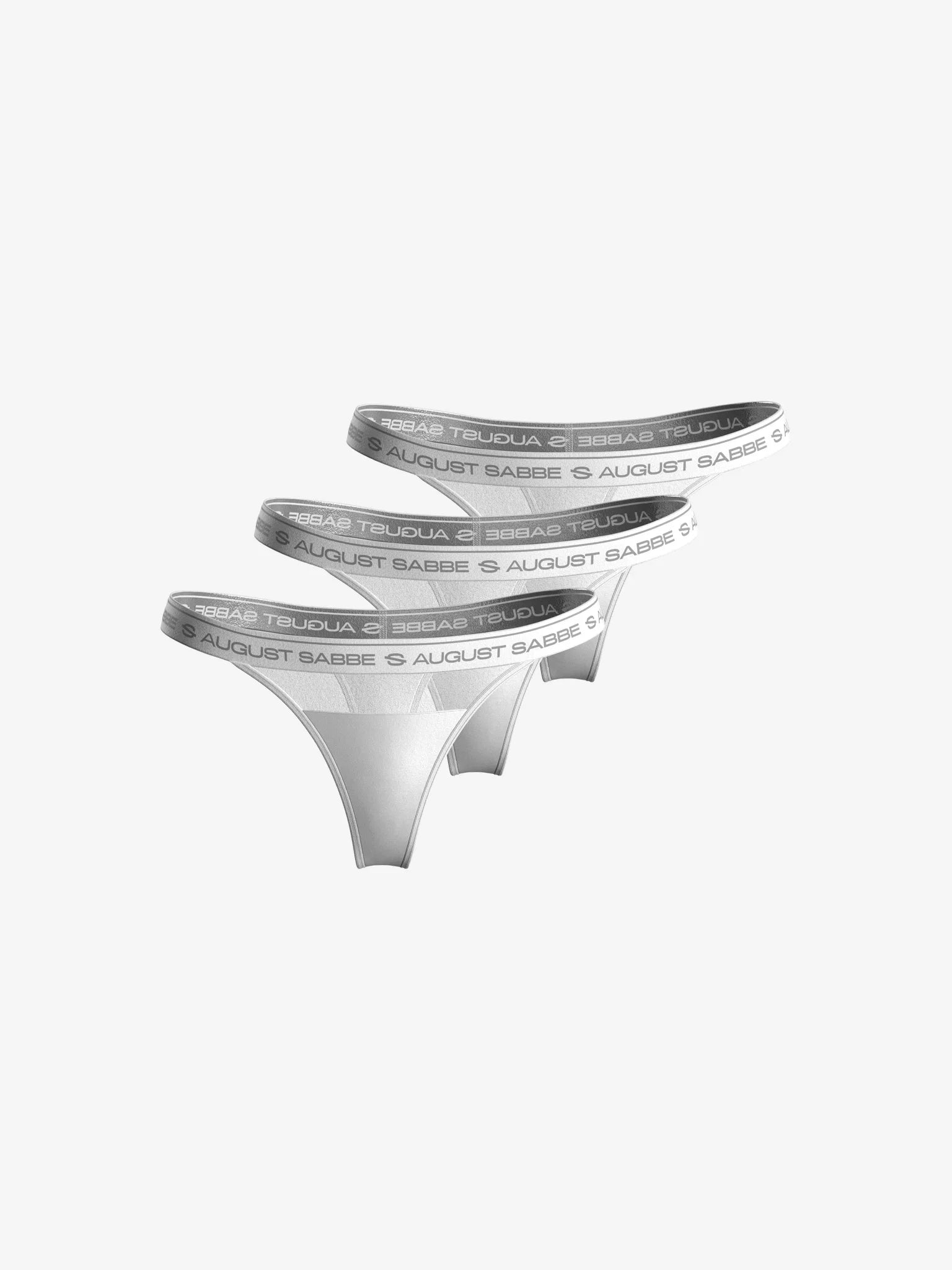 String taille mi-haute - Signature - Lot de 3 - Blanc