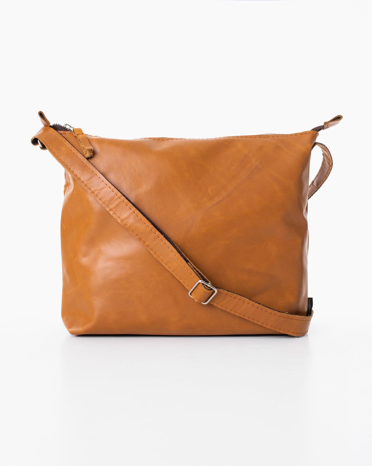 Sac à bandoulière en cuir Anet L caramel - Trendbag