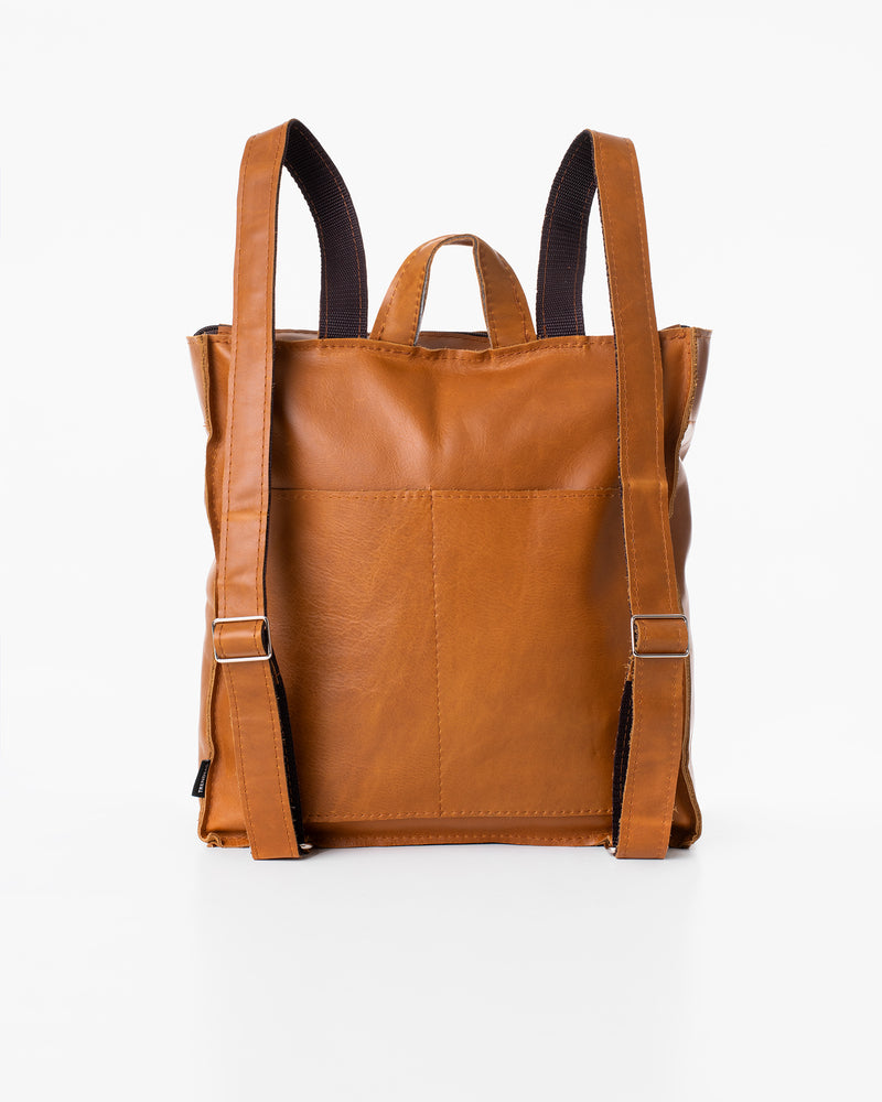 Sac à dos en cuir Folk 2 caramel - Trendbag