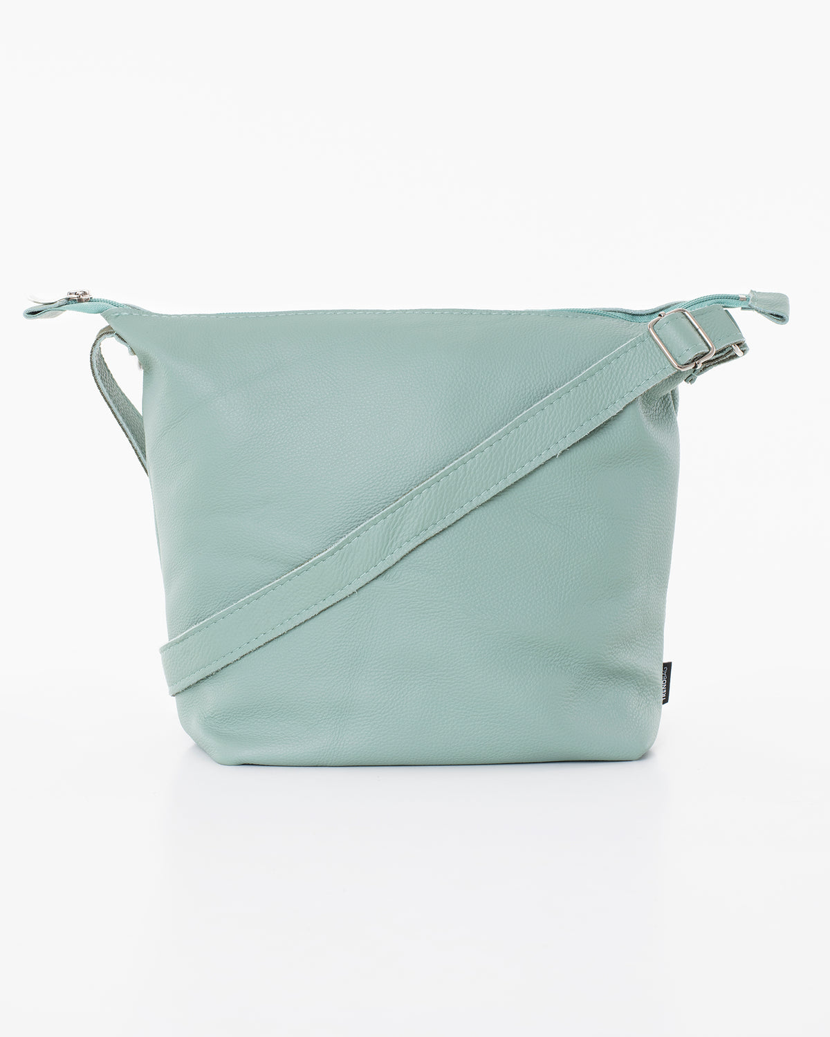 Sac à bandoulière en cuir Suvi XS bleu mer - Trendbag