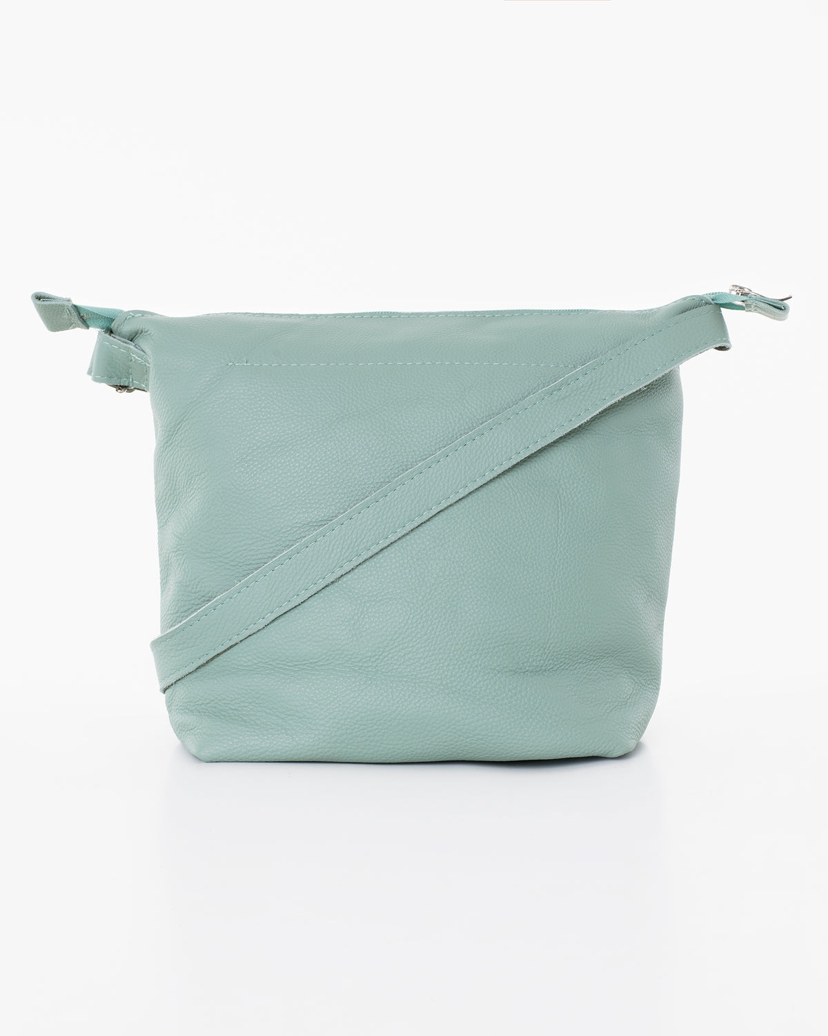 Sac à bandoulière en cuir Suvi XS bleu mer - Trendbag