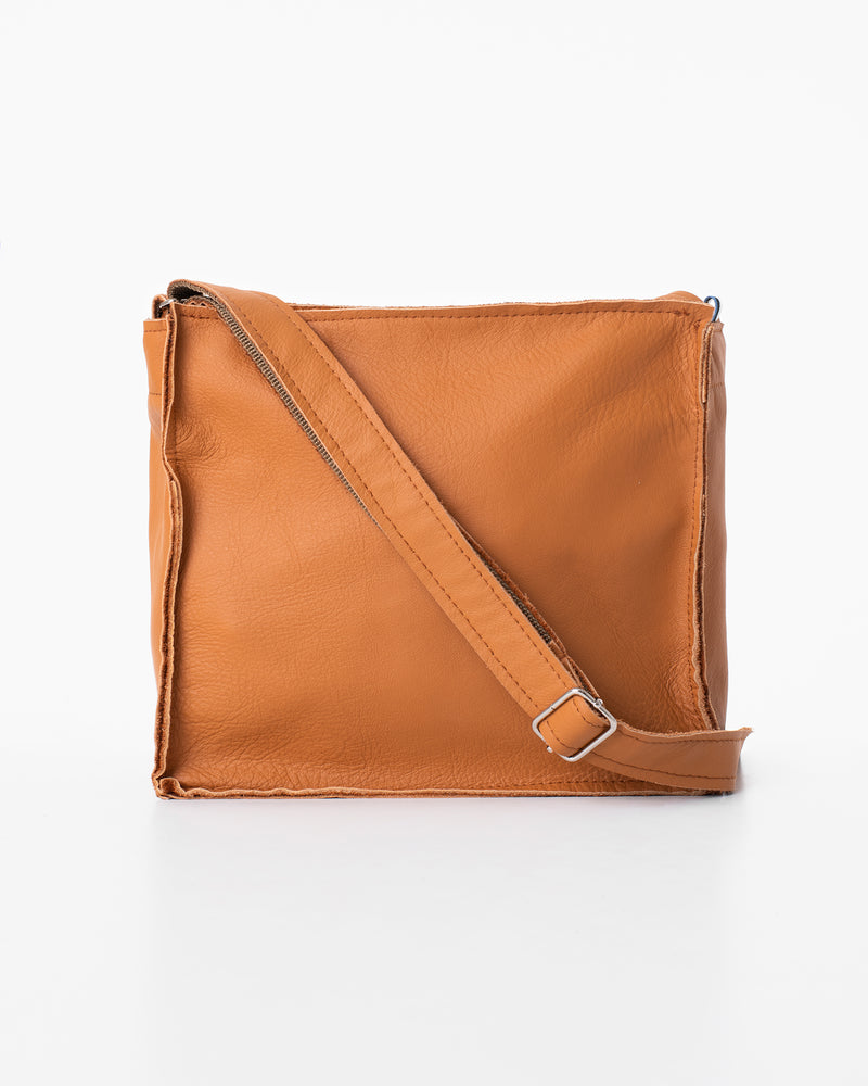 Sac à bandoulière en cuir Folk 1 Calvados - Trendbag