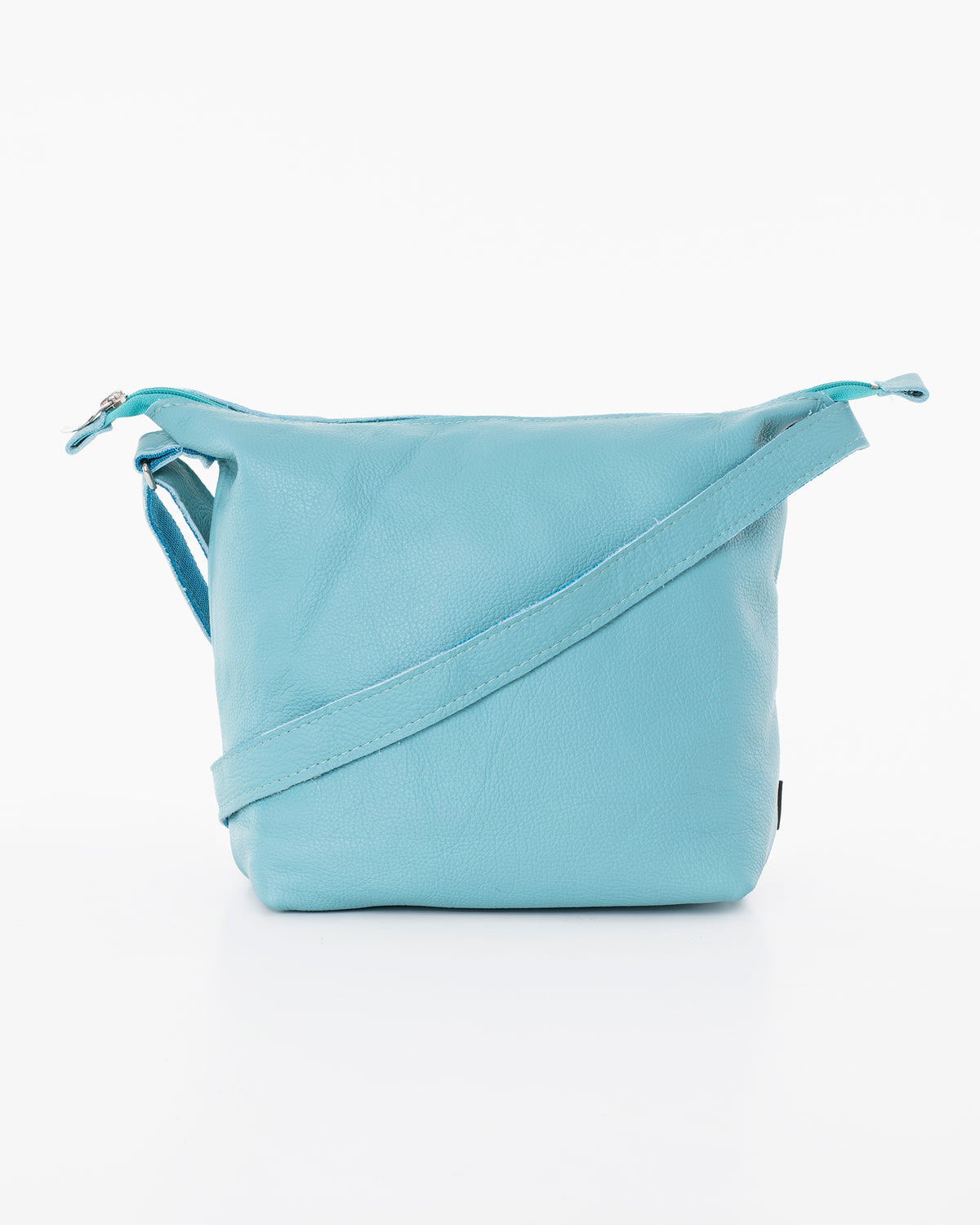 Sac à bandoulière en cuir Suvi XS bleu clair - Trendbag