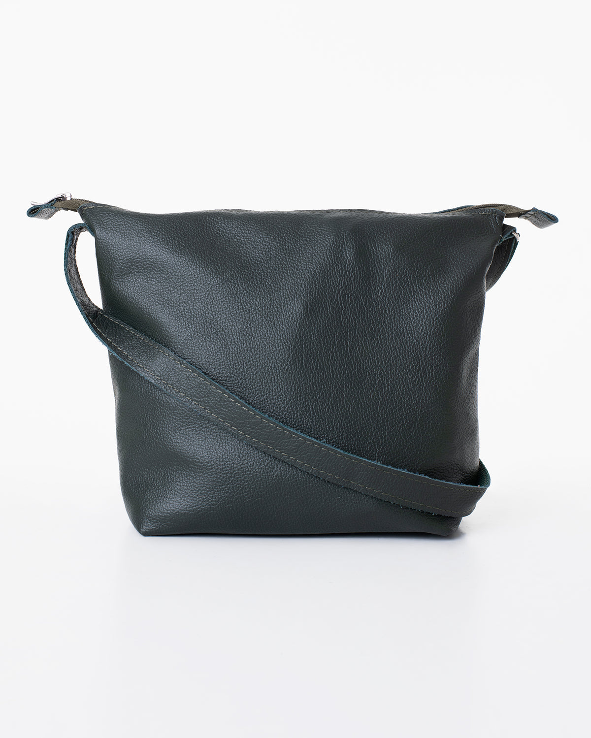 Sac à bandoulière en cuir Anet L gris foncé - Trendbag