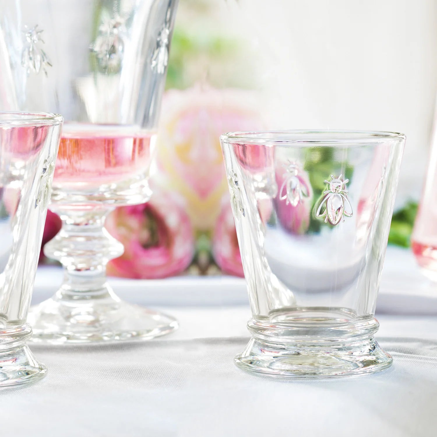 Lot de 4 verres à eau abeille, 250 ml - LeGarage Knitwear