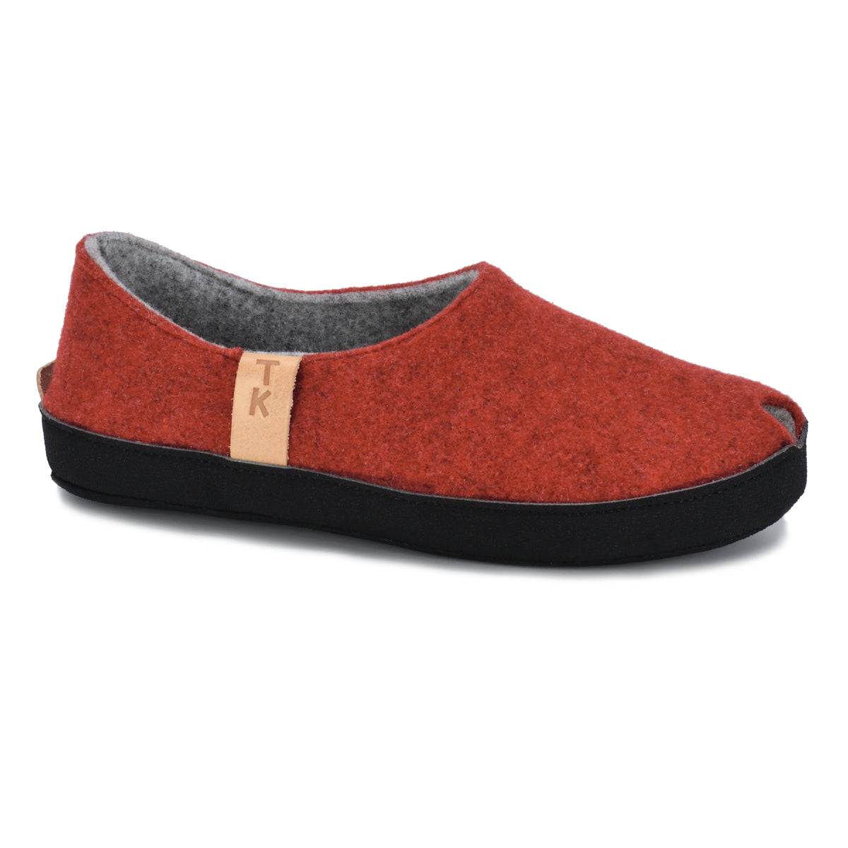 Chaussons en feutre de laine rouge - TOKU Budapest, photo 1