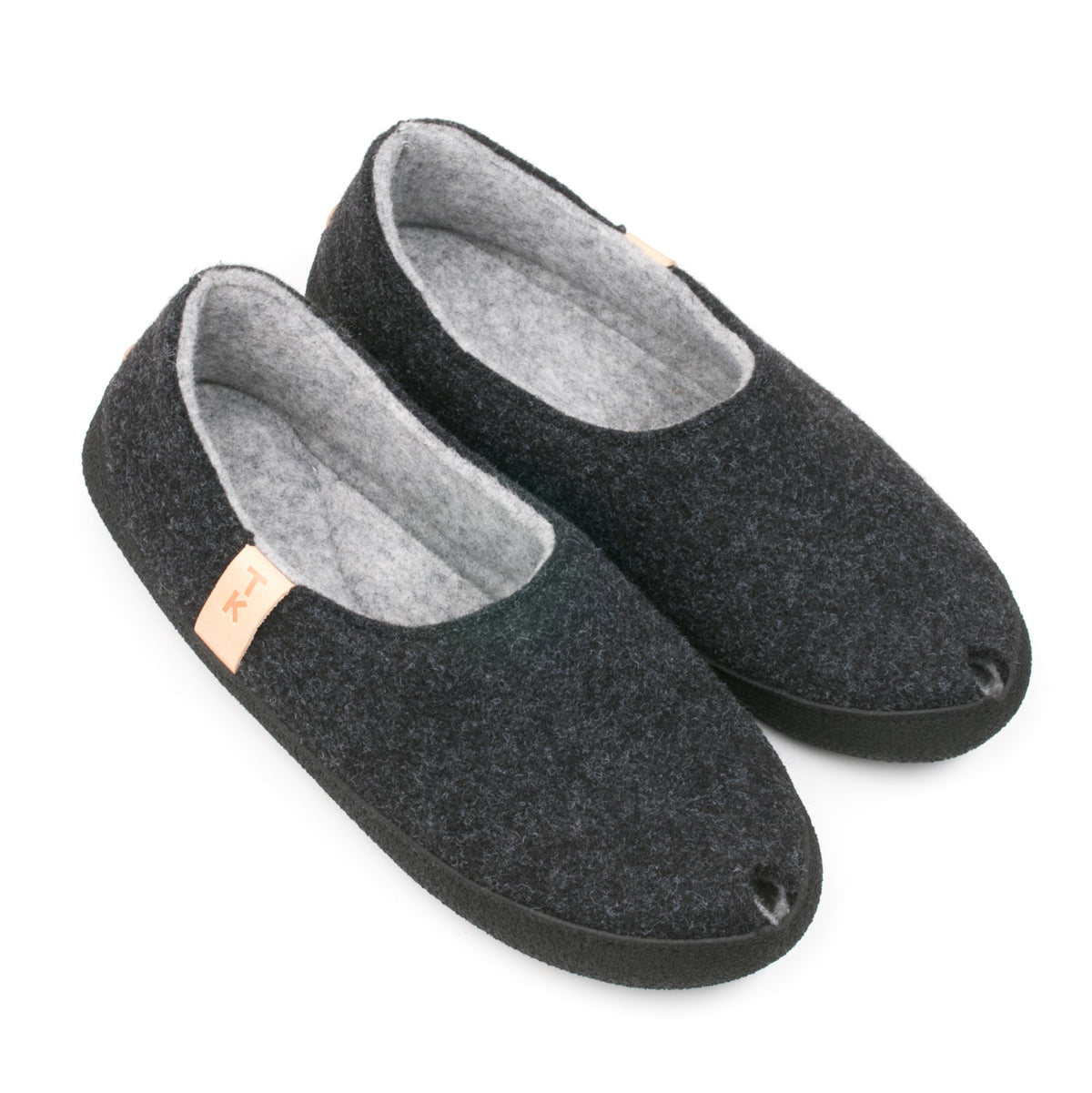 Chaussons en feutre de laine gris foncé - TOKU Budapest, photo 5