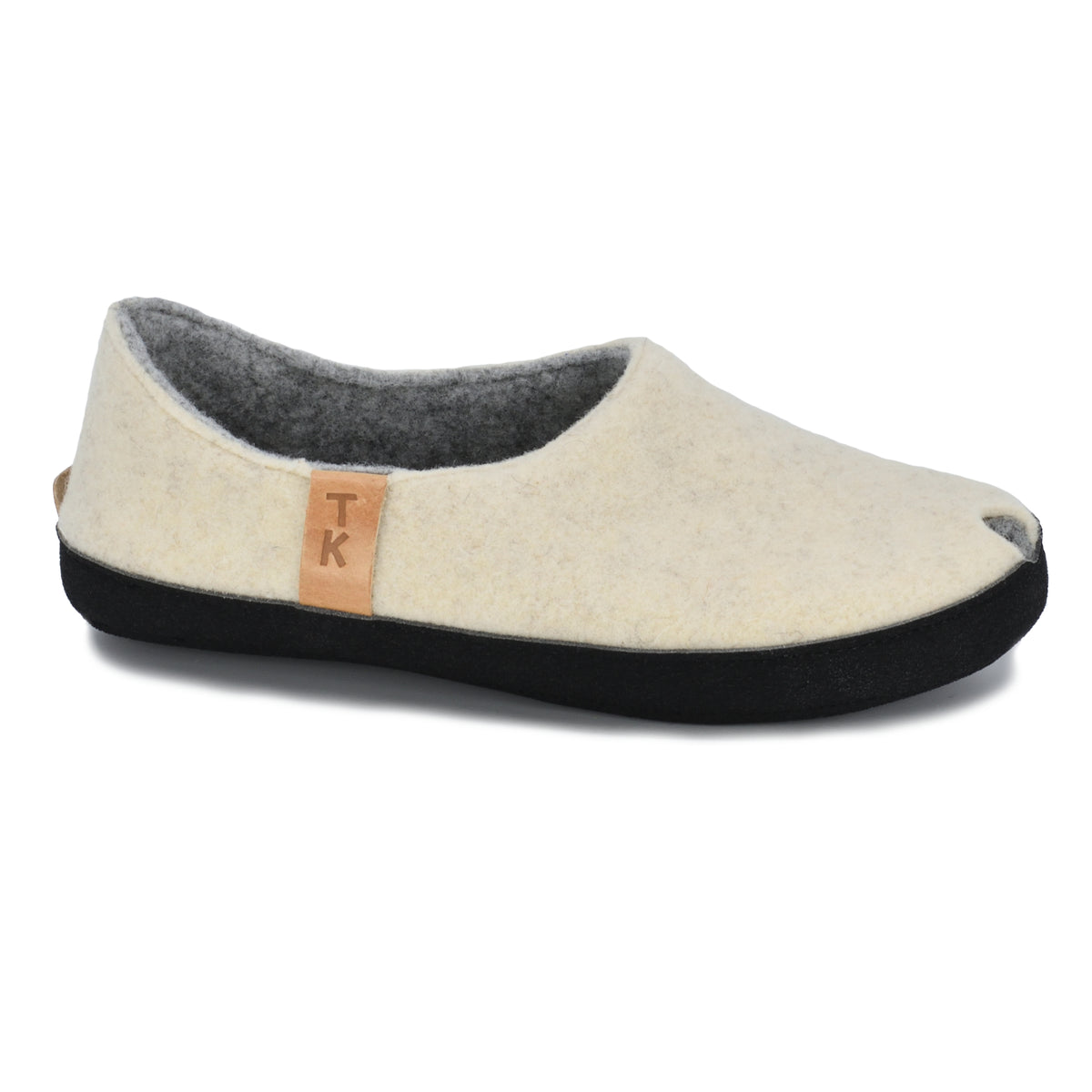 Chaussons en feutre de laine blanc naturel - TOKU Budapest, photo 3