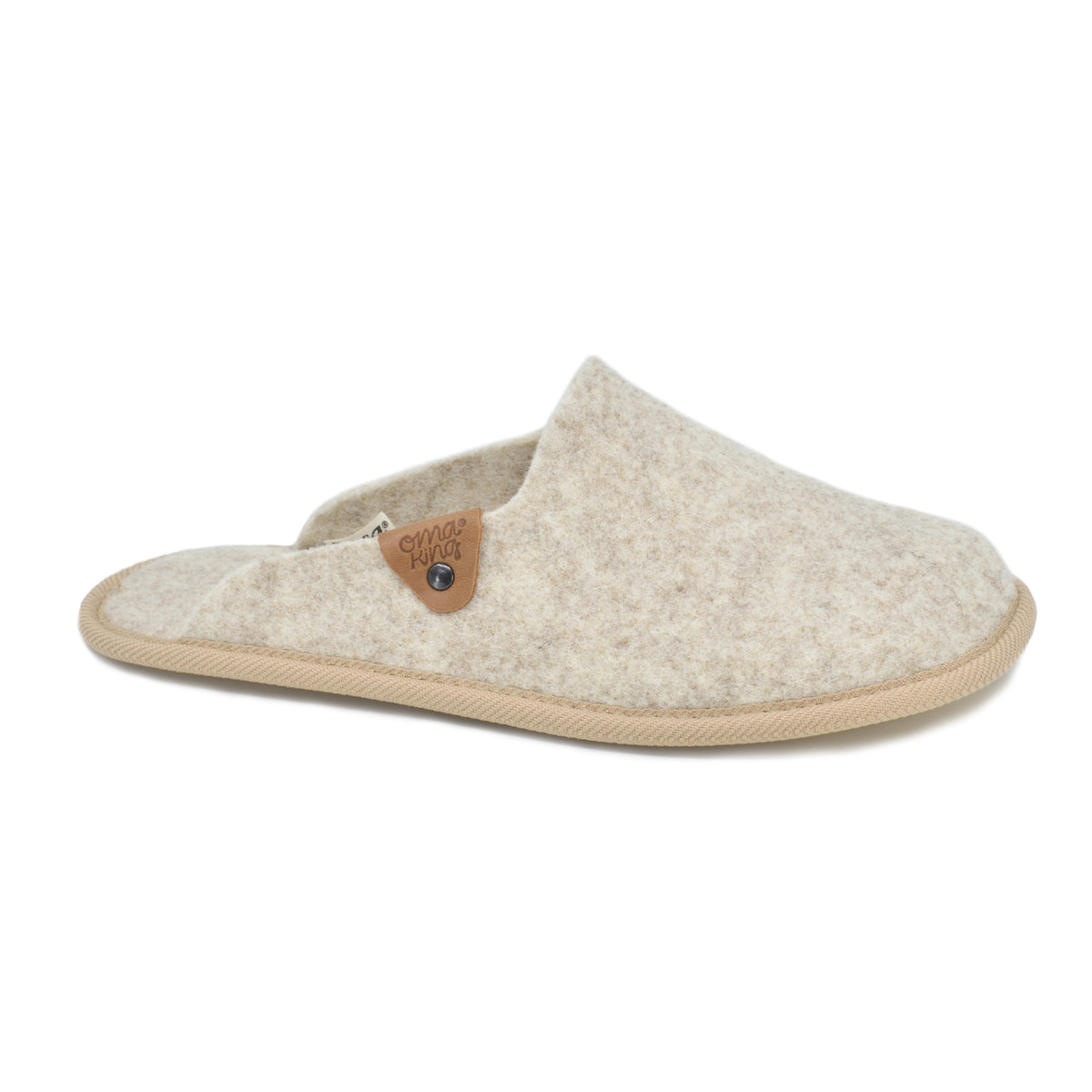 Chaussons en feutre naturel beige - Pelsi, photo 1